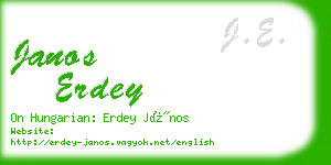 janos erdey business card